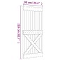 vidaXL Puerta corredera con herrajes madera maciza de pino 90x210 cm