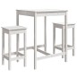 vidaXL Set de mesa y taburetes altos jardín 3 pzas madera pino blanco vidaXL Set de mesa y taburetes altos jardín 3 pzas madera pino blanco