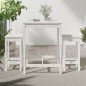 vidaXL Set de mesa y taburetes altos jardín 3 pzas madera pino blanco vidaXL Set de mesa y taburetes altos jardín 3 pzas madera pino blanco