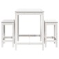 vidaXL Set de mesa y taburetes altos jardín 3 pzas madera pino blanco vidaXL Set de mesa y taburetes altos jardín 3 pzas madera pino blanco