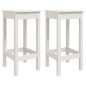 vidaXL Set de mesa y taburetes altos jardín 3 pzas madera pino blanco vidaXL Set de mesa y taburetes altos jardín 3 pzas madera pino blanco