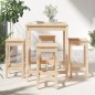 vidaXL Mesa y taburetes altos jardín 5 piezas madera maciza de pino vidaXL Mesa y taburetes altos jardín 5 piezas madera maciza de pino