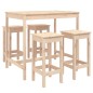 vidaXL Set de mesa y taburetes altos jardín 5 pzas madera maciza pino vidaXL Set de mesa y taburetes altos jardín 5 pzas madera maciza pino