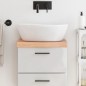 vidaXL Encimera baño madera maciza tratada marrón claro 40x40x(2-6) cm vidaXL Encimera baño madera maciza tratada marrón claro 40x40x(2-6) cm