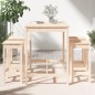 vidaXL Set de mesa y taburetes altos jardín 5 pzas madera maciza pino vidaXL Set de mesa y taburetes altos jardín 5 pzas madera maciza pino