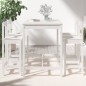 vidaXL Set de mesa y taburetes altos jardín 5 pzas madera pino blanco vidaXL Set de mesa y taburetes altos jardín 5 pzas madera pino blanco