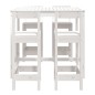 vidaXL Set de mesa y taburetes altos jardín 5 pzas madera pino blanco vidaXL Set de mesa y taburetes altos jardín 5 pzas madera pino blanco