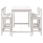 vidaXL Set de mesa y taburetes altos jardín 5 pzas madera pino blanco vidaXL Set de mesa y taburetes altos jardín 5 pzas madera pino blanco