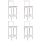 vidaXL Set de mesa y taburetes altos jardín 5 pzas madera pino blanco vidaXL Set de mesa y taburetes altos jardín 5 pzas madera pino blanco