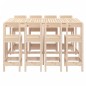 vidaXL Set de mesa y taburetes altos jardín 9 pzas madera maciza pino vidaXL Set de mesa y taburetes altos jardín 9 pzas madera maciza pino