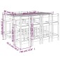 vidaXL Set de mesa y taburetes altos jardín 9 pzas madera maciza pino vidaXL Set de mesa y taburetes altos jardín 9 pzas madera maciza pino