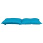 vidaXL Cojín silla jardín respaldo bajo 2 uds tela azul 100x50x7 cm