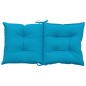vidaXL Cojín silla jardín respaldo bajo 2 uds tela azul 100x50x7 cm