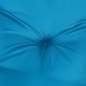 vidaXL Cojín silla jardín respaldo bajo 2 uds tela azul 100x50x7 cm
