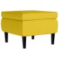 vidaXL Taburete con patas de madera terciopelo amarillo vidaXL Taburete con patas de madera terciopelo amarillo