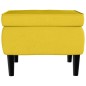 vidaXL Taburete con patas de madera terciopelo amarillo vidaXL Taburete con patas de madera terciopelo amarillo