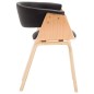 vidaXL Silla de comedor de madera curvada y cuero sintético negro vidaXL Silla de comedor de madera curvada y cuero sintético negro