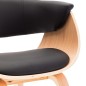 vidaXL Silla de comedor de madera curvada y cuero sintético negro vidaXL Silla de comedor de madera curvada y cuero sintético negro