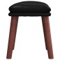 vidaXL Reposapiés cuero sintético negro 45x29,5x35 cm