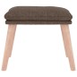 vidaXL Reposapiés de tela color gris taupe 45x29,5x35 cm vidaXL Reposapiés de tela color gris taupe 45x29,5x35 cm