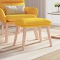 vidaXL Reposapiés de tela amarillo mostaza 45x29,5x35 cm vidaXL Reposapiés de tela amarillo mostaza 45x29,5x35 cm