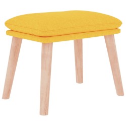 vidaXL Reposapiés de tela amarillo mostaza 45x29,5x35 cm
