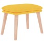 vidaXL Reposapiés de tela amarillo mostaza 45x29,5x35 cm vidaXL Reposapiés de tela amarillo mostaza 45x29,5x35 cm