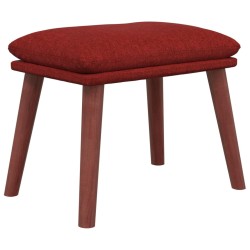 vidaXL Reposapiés de tela rojo tinto 45x29,5x35 cm