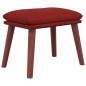 vidaXL Reposapiés de tela rojo tinto 45x29,5x35 cm vidaXL Reposapiés de tela rojo tinto 45x29,5x35 cm