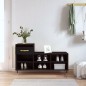 vidaXL Mueble zapatero madera contrachapada negro 102x36x60 cm