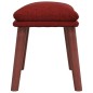 vidaXL Reposapiés de tela rojo tinto 45x29,5x35 cm vidaXL Reposapiés de tela rojo tinto 45x29,5x35 cm