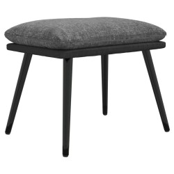 vidaXL Reposapiés tela y cuero sintético gris claro 45x29,5x35 cm