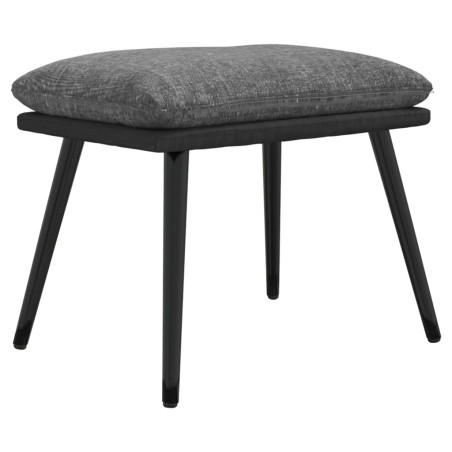 vidaXL Reposapiés tela y cuero sintético gris claro 45x29,5x35 cm