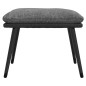 vidaXL Reposapiés tela y cuero sintético gris claro 45x29,5x35 cm