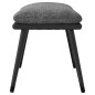 vidaXL Reposapiés tela y cuero sintético gris claro 45x29,5x35 cm