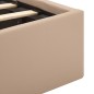 vidaXL Cama canapé hidráulica LED cuero sintético capuchino 100x200 cm vidaXL Cama canapé hidráulica LED cuero sintético capuchino 100x200 cm
