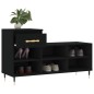 vidaXL Mueble zapatero madera contrachapada negro 102x36x60 cm
