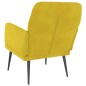 vidaXL Sillón de terciopelo amarillo 62x79x79 cm
