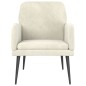 vidaXL Sillón de terciopelo crema 62x79x79 cm vidaXL Sillón de terciopelo crema 62x79x79 cm