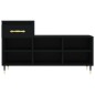 vidaXL Mueble zapatero madera contrachapada negro 102x36x60 cm