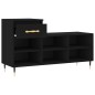 vidaXL Mueble zapatero madera contrachapada negro 102x36x60 cm