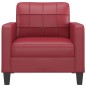 vidaXL Sillón cuero sintético rojo tinto 60 cm vidaXL Sillón cuero sintético rojo tinto 60 cm