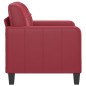 vidaXL Sillón cuero sintético rojo tinto 60 cm vidaXL Sillón cuero sintético rojo tinto 60 cm