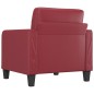 vidaXL Sillón cuero sintético rojo tinto 60 cm vidaXL Sillón cuero sintético rojo tinto 60 cm