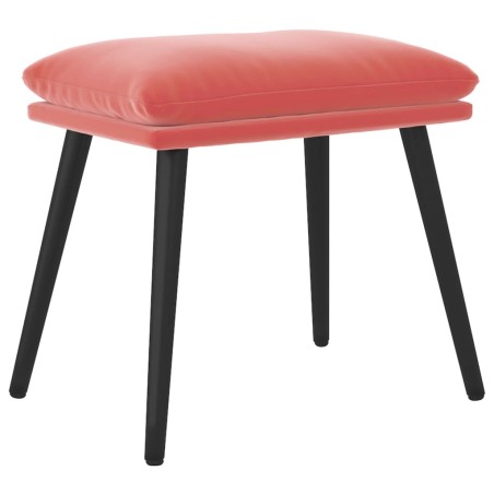 vidaXL Reposapiés de terciopelo rosa 45x29,5x35 cm