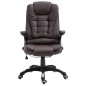 vidaXL Silla de oficina de cuero sintético marrón vidaXL Silla de oficina de cuero sintético marrón