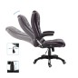 vidaXL Silla de oficina de cuero sintético marrón vidaXL Silla de oficina de cuero sintético marrón