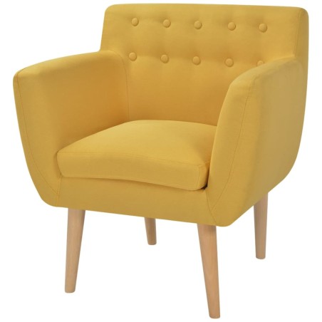 vidaXL Sillón de tela amarillo