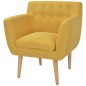 vidaXL Sillón de tela amarillo vidaXL Sillón de tela amarillo