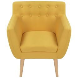 vidaXL Sillón de tela amarillo